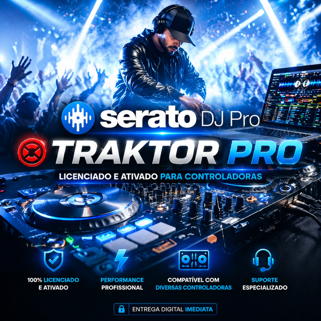 Serato DJ Pro V3.0 + Traktor Pro Envio Imediato